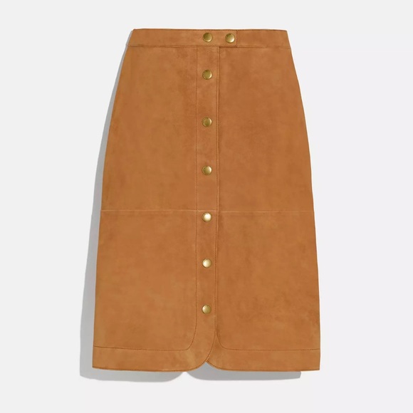 Coach Suede Skirt Size 10 NWT - Picture 1 of 13